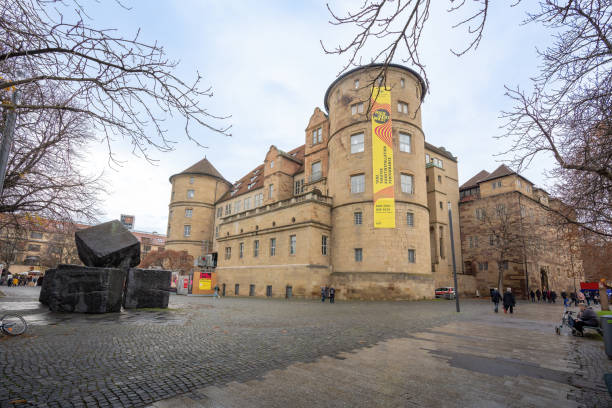 Stuttgart Germany July 12 2024: New Palace Neues Schloss garden wing Baroque style building in old town Stuttgart city historic center, Baden-Wurttemberg state