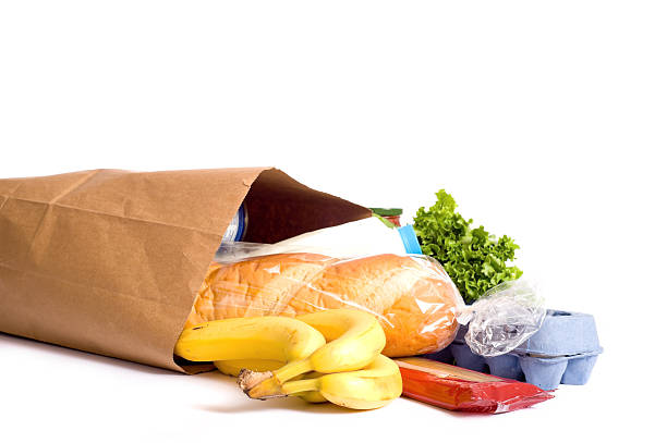 istock Bag of Groceries on WHite 147284164
