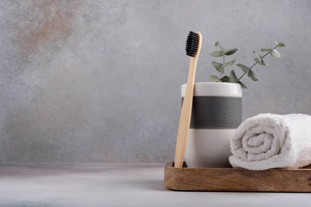 istock Eco friendly bodycare concept with bamboo toothbrushes 1472846089