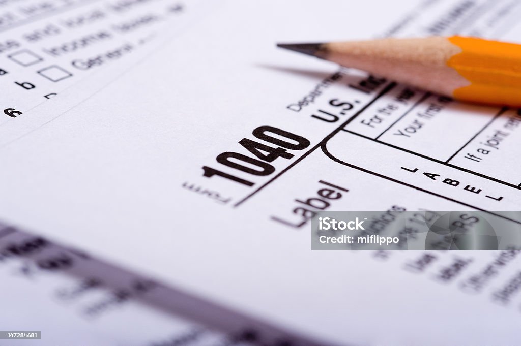 Steuern Vorbereitung - Lizenzfrei Arbeiten Stock-Foto