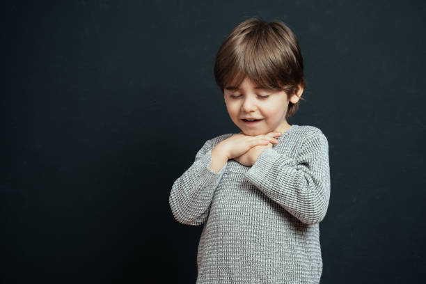 istock Little boy coughing and sick 1472848609