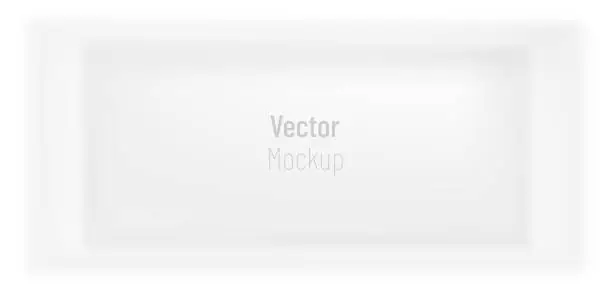 Vector illustration of Smooth mockup white frame template