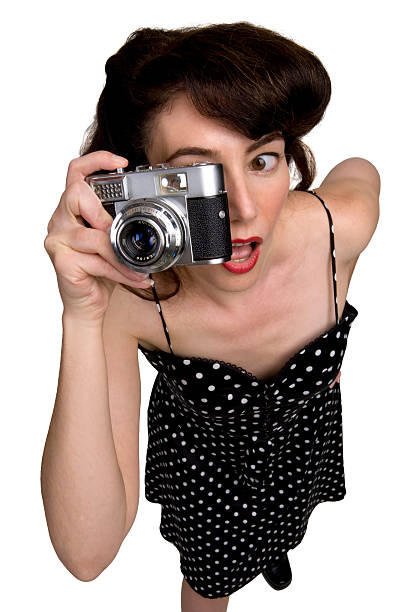 Vintage Woman Taking Picture