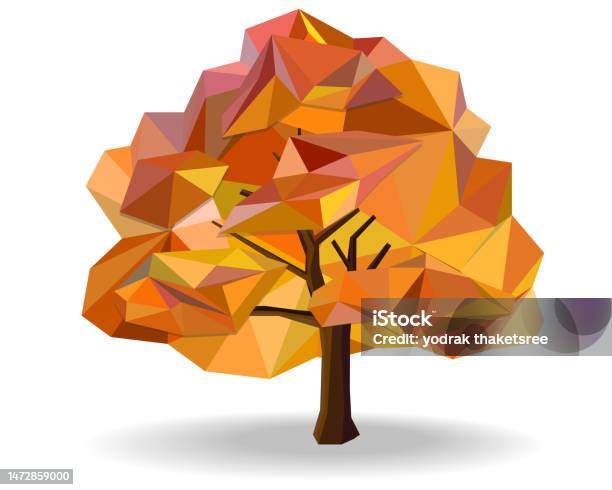 Abstract Tree Poly Tree Low Poly Iocn Vector Stock Illustration - Download Image Now ...