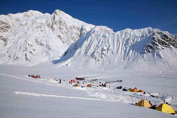istock mountaineering base camp in Alaska 147286511