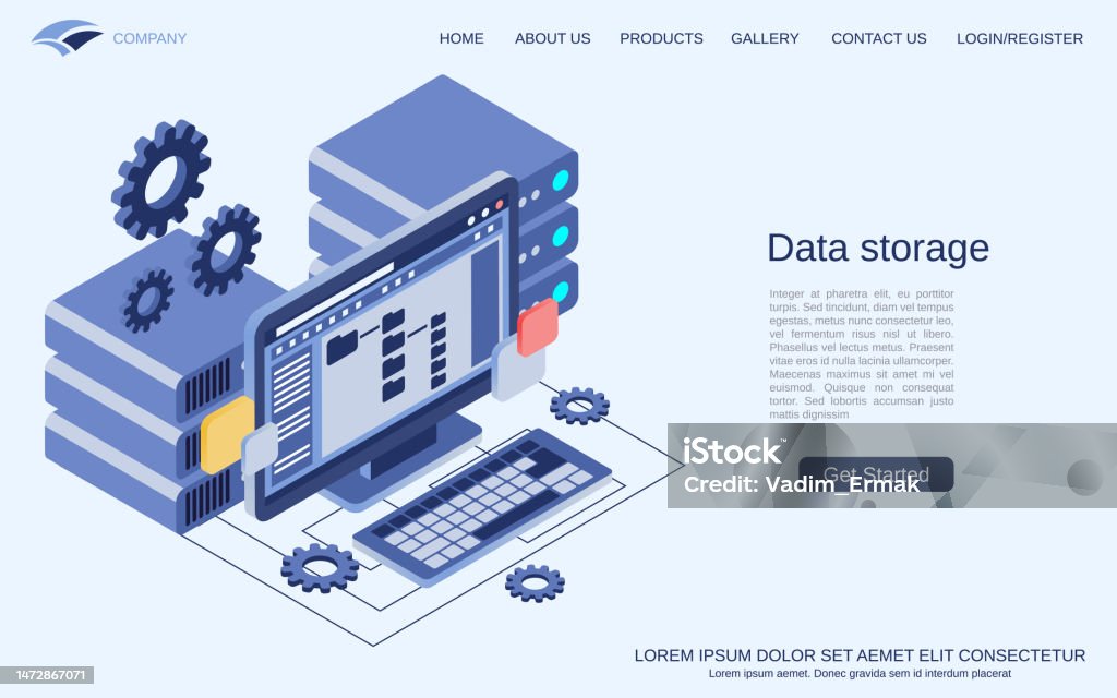 Data Storage Vector Concept Stock Illustration - Download Image Now ...