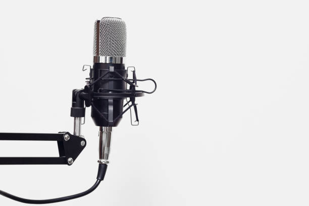 istock microphone for radio transmissions, horizontal position, communications, interviews and transmissions 1472867406