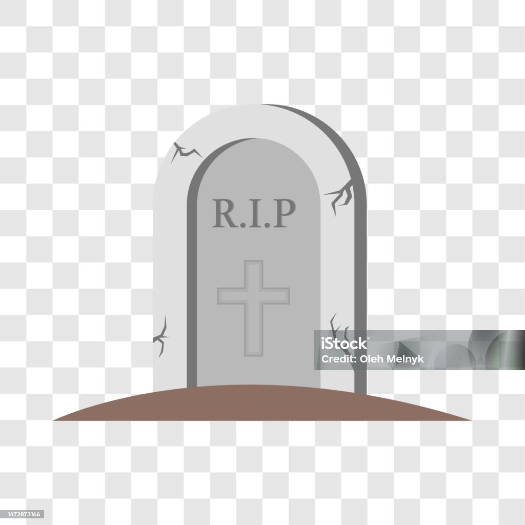 Grave With Rip Gravestone Rip Text On The Grave Old Tombstone Vector Image Stock ...