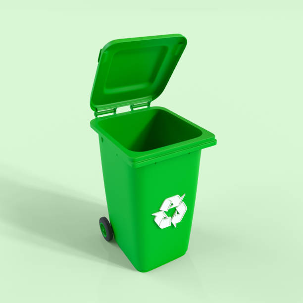 istock A New Unbox Green Large Plastic Bin Isolated on Green Background 1472873555