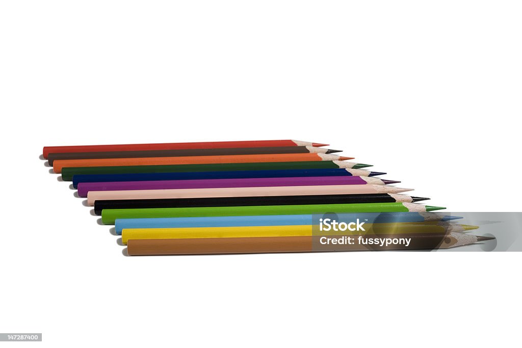 Lápices de color - Foto de stock de Apilar libre de derechos