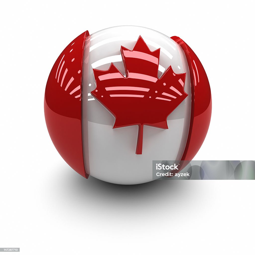 3 D-Canada Flagge - Lizenzfrei Dreidimensional Stock-Foto