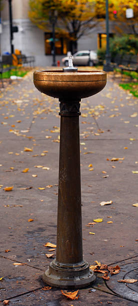 Water Fountain in City Park stock photo