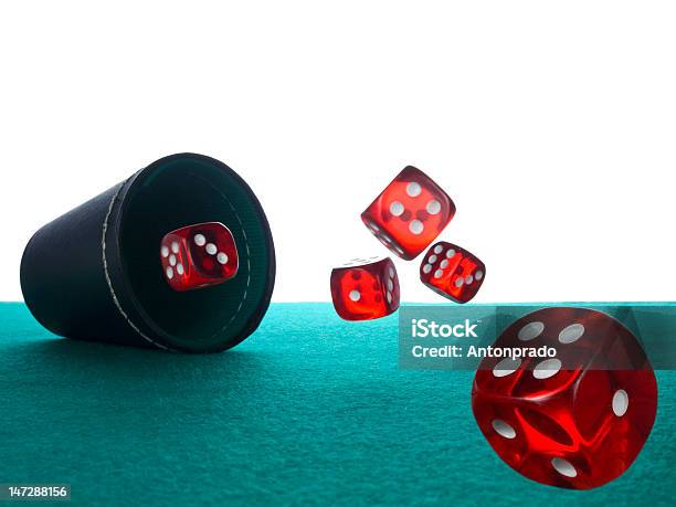 Dices And Shaker Stock Photo - Download Image Now - Dice, Rolling, Dice Cup