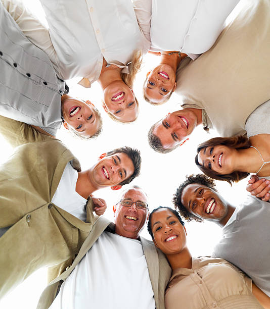 istock Group of excited people smiling 147288221