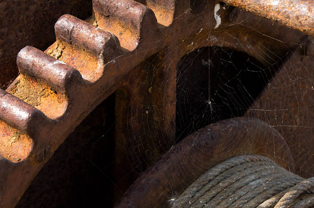 istock Disused fishing boat winch 147288583