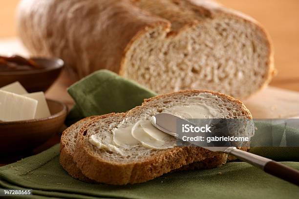 Integral Pequenoalmoço - Fotografias de stock e mais imagens de Manteiga - Manteiga, Pão, Alimentação Saudável