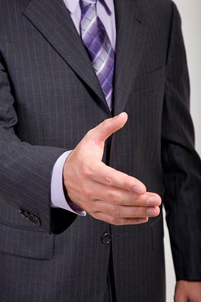 istock Business Man Offers Handshake 147288688