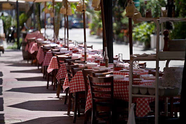 Outdoor restaurant, Miami.