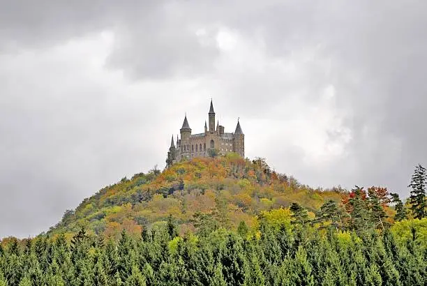 Hohenzollern castle, Swabian Alb Germany in Autumn