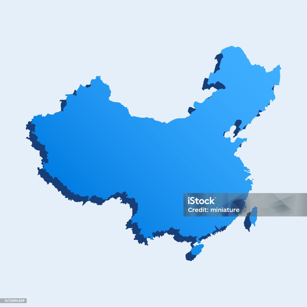 Chinese Map Vector China Map Stock Illustration - Download Image Now - Abstract, Asia ...