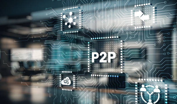 istock Peer to peer. P2P. Background for presentation 1472897280
