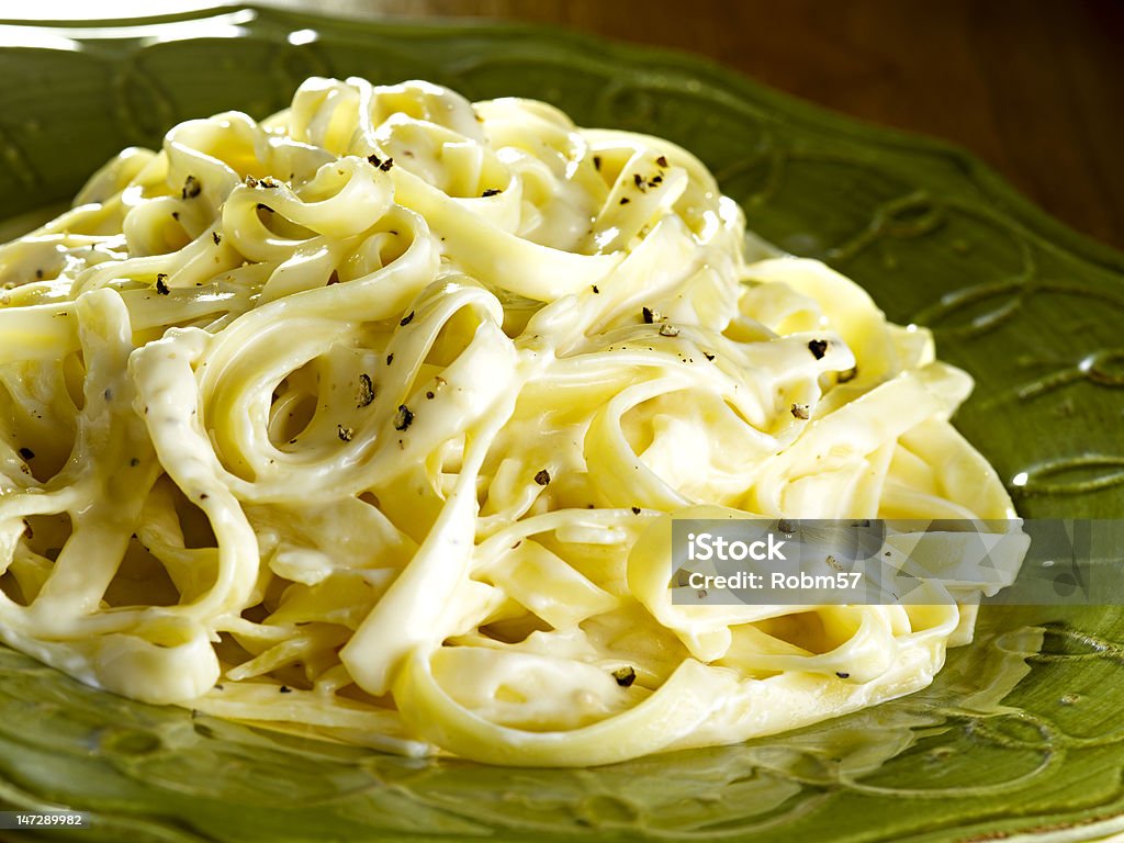 pasta alredo linguine noodles, pasta, white sauce, alfredo Fettuccine Alfredo Stock Photo