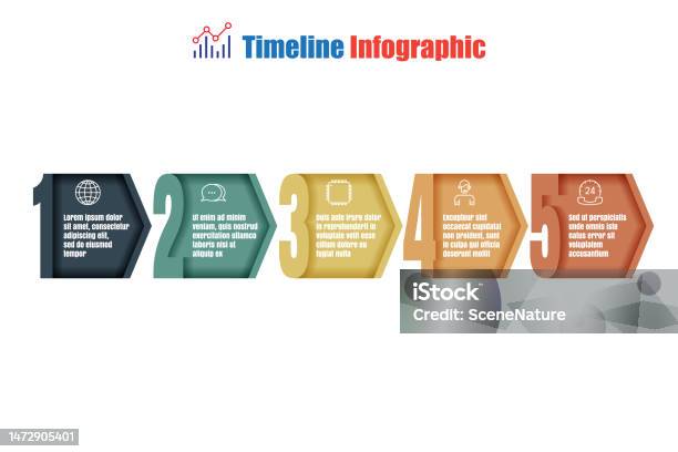 Data Process Timeline Data Analytics And Collection Abstract Process Arrow Infographic ...