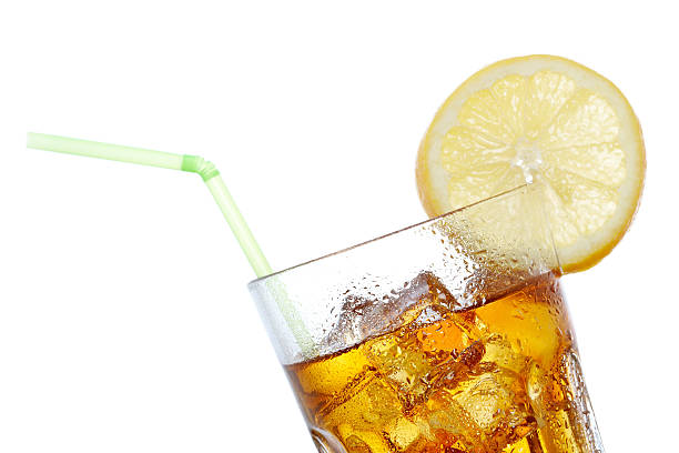 istock Glass of ice tea with lemon 147290647
