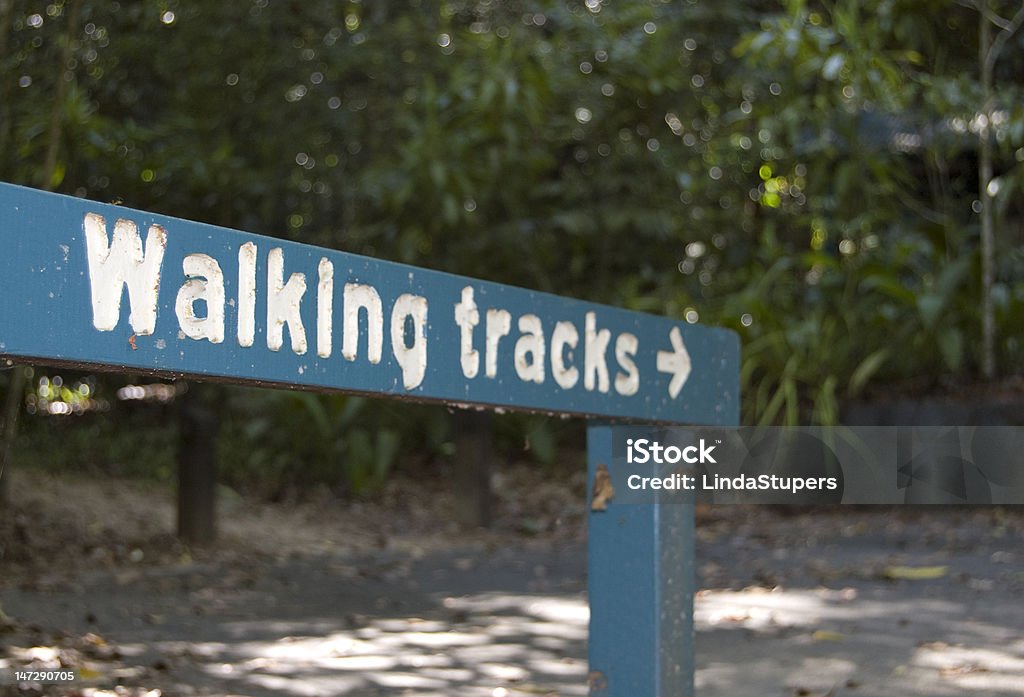 Panneau de signalisation de sentier de randonnée, de la Daintree NP, Australie - Photo de Randonnée pédestre libre de droits