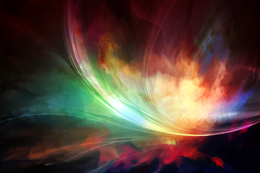 digital painting, art design element on a space theme
