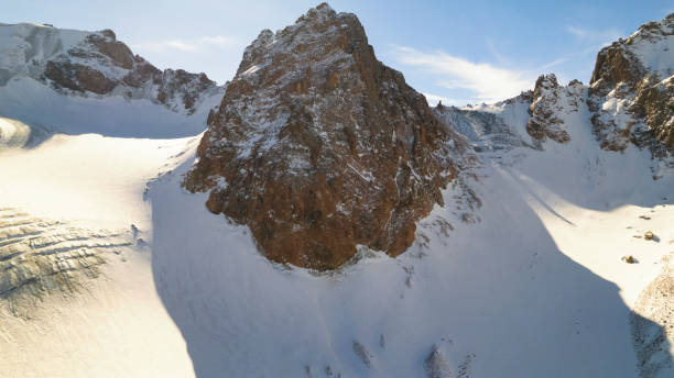 istock High snow capped mountains among large glaciers. 1472910682