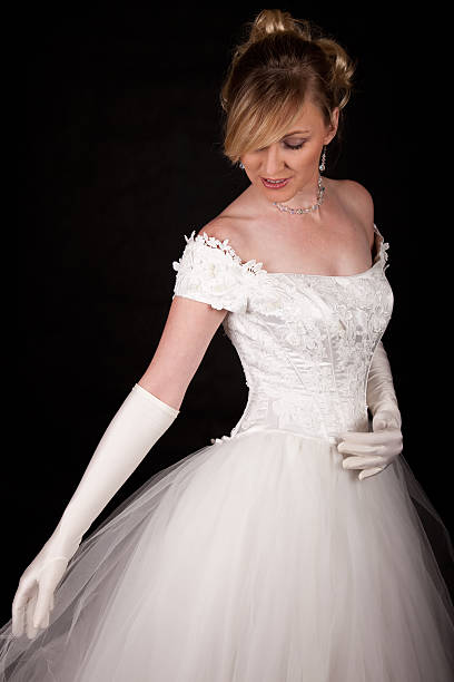 vestido de noiva - glove formal glove white wedding - fotografias e filmes do acervo