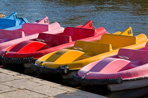 istock Colourful pedal boats 147291337