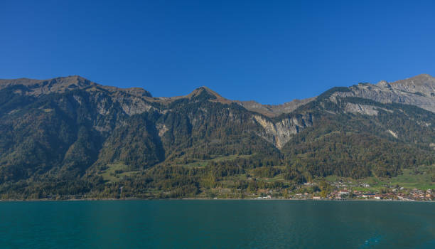 beautiful scenery of lake brienz, switzerland - helvetic imagens e fotografias de stock