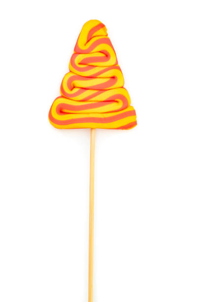 Swirl Lollipop isolated on white background.
