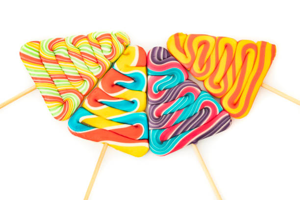 istock Swirl Lollipops isolated on white background. 1472914425