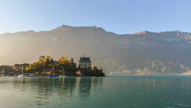 magnifique paysage du lac de brienz, suisse - helvetic photos et images de collection