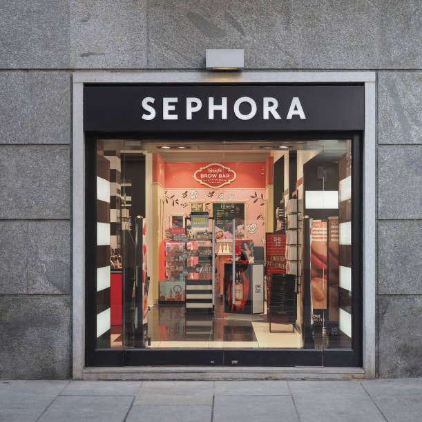 Turin, Italy - Circa February 2023: Sephora storefront sign