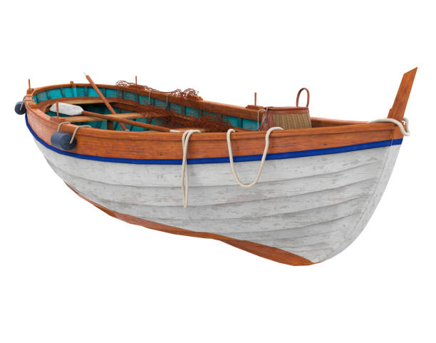 istock Wooden Boat Isolated 1472918523