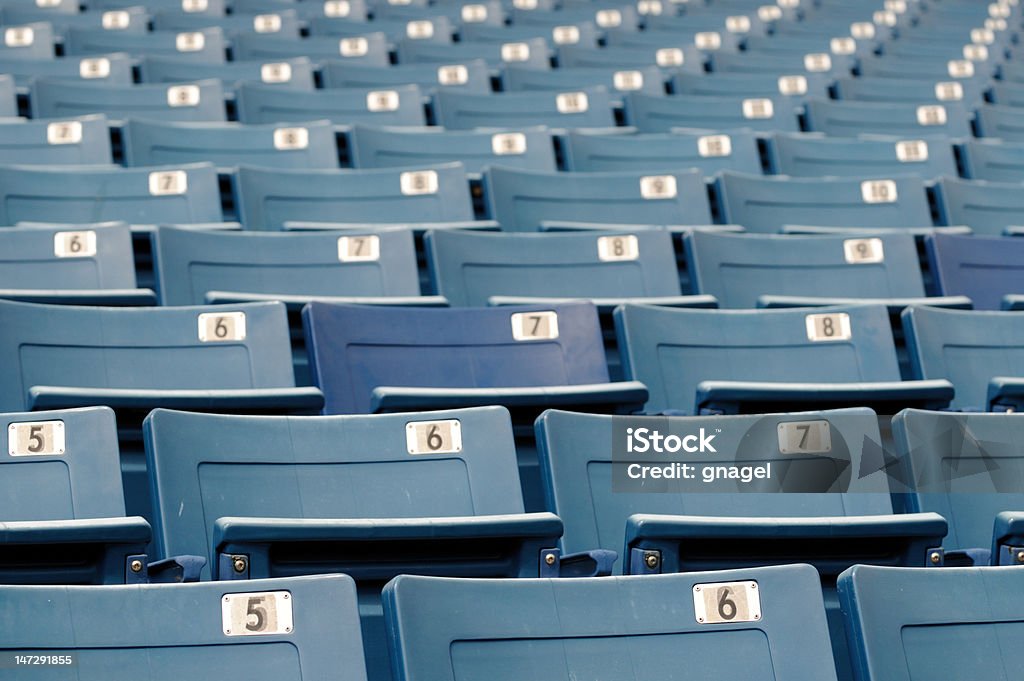 Blue Sitzplätze - Lizenzfrei Stadion Stock-Foto