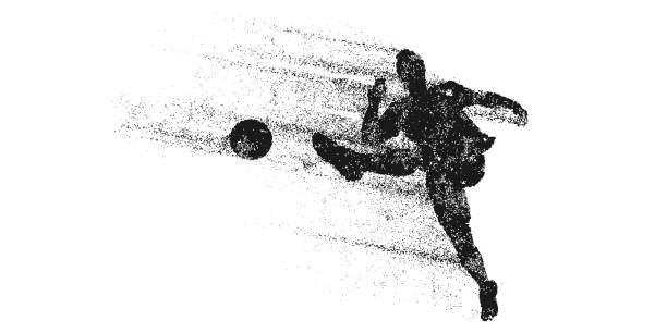 istock football soccer player man in action isolated white background. Vector illustration 1472922606