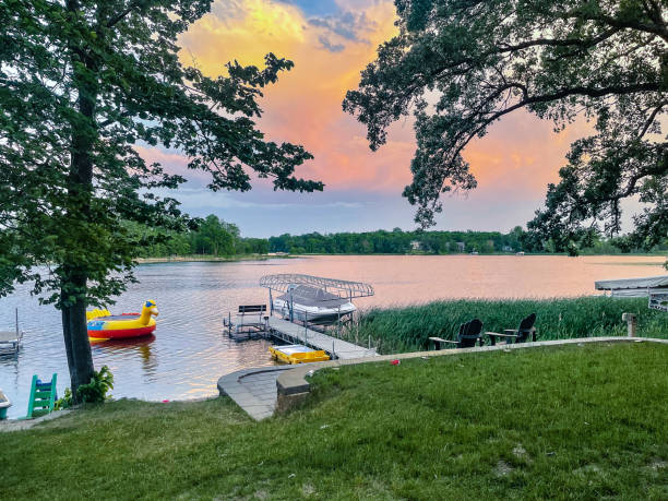 istock beautiful sunset over a summer lake 1472923441