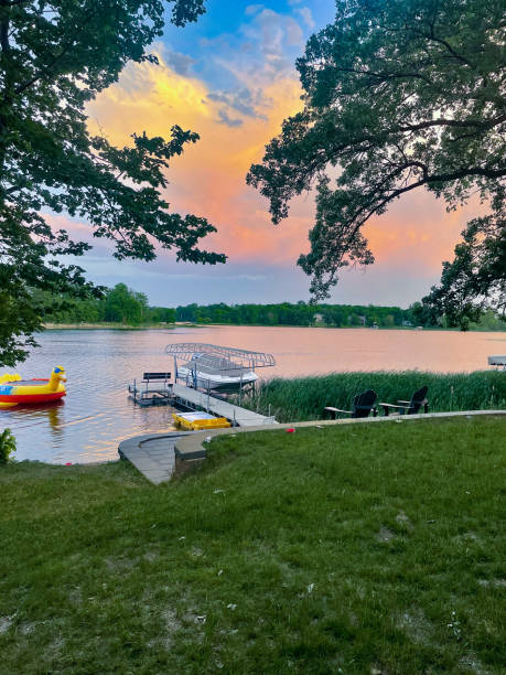 istock beautiful sunset over a summer lake 1472923447