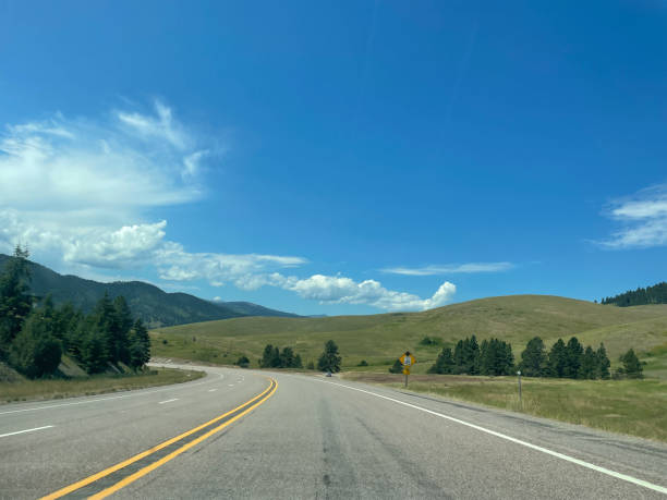 istock road trip in Montana on the highway 1472923703
