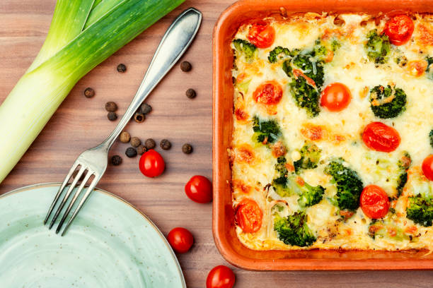 istock Potato casserole with vegetables, gratin 1472925184