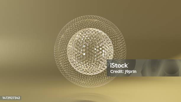 Abstract Geometric Patterns With Spheres Constitute The Futuristic Background Stock Photo - Download Image Now
