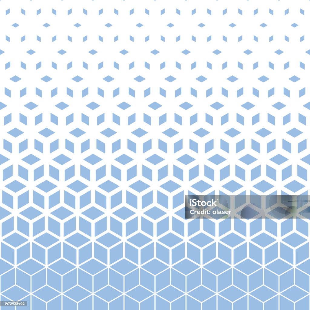 Fading Color Shape Blue Vertical Fading Dissolving Cubes Pattern Stock Illustration ...