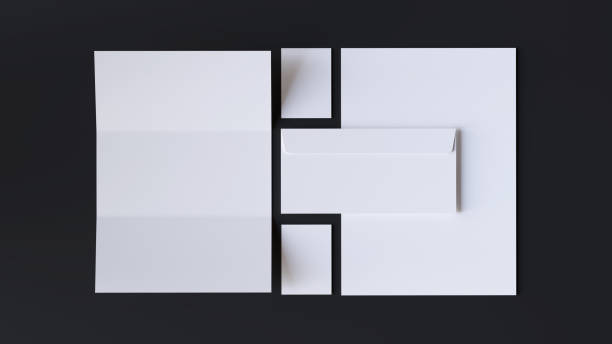 istock White simple stationery mock-up template on black background 1472928766