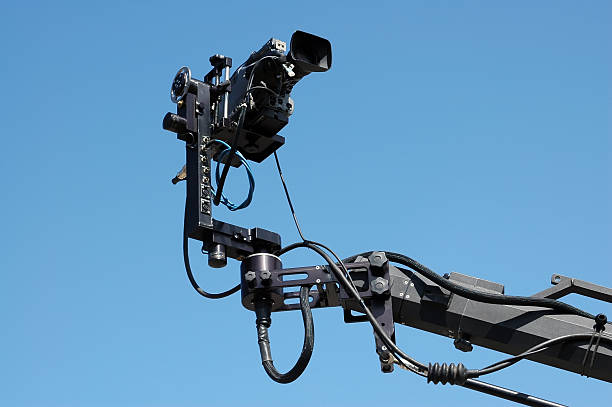 camera on crane or jib stock photo