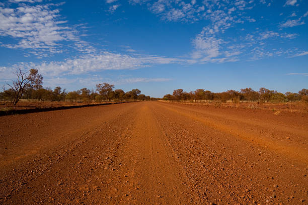 istock Dusty gravel track 147293067